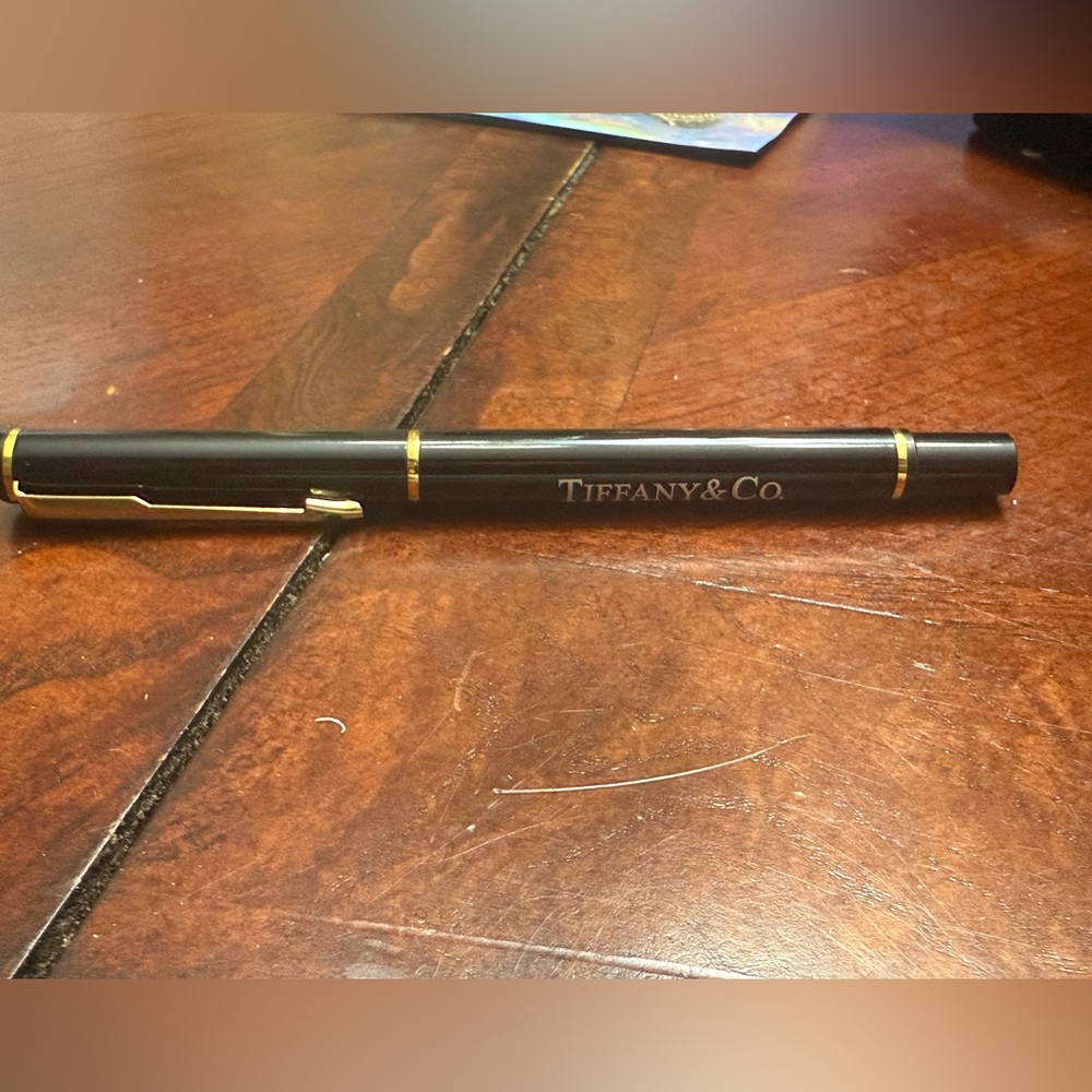 New no box Tiffany & Co. Black Pen with Gold Trim